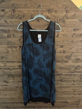 Soma Super Soft Sleeveless Palm Print Tank Dress
